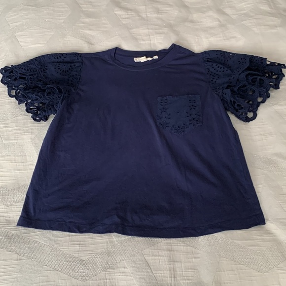 FOREVER THAT GIRL | Eyelit tee | MEDIUM| EUC - Picture 2 of 6